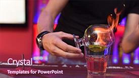  Presentation with cocktail bar - Theme consisting of service industry - closeup photo in a bar background and a violet colored foreground