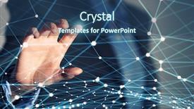  Presentation with interaction - Theme having service innovation - social interaction concept background and a ocean colored foreground