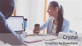  Presentation with office - Amazing PPT layouts having service learning - business woman sitting in her backdrop and a light gray colored foreground