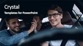  Presentation with giving - Cool new PPT theme with service others - men giving hi-five to each backdrop and a black colored foreground