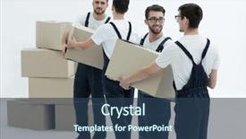  Presentation with pass the batton - Audience pleasing presentation theme consisting of service others - photo workers pass each other backdrop and a  colored foreground