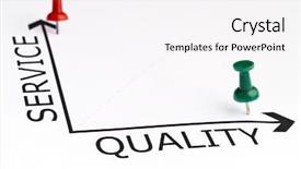  Presentation with customer service - Theme consisting of service quality chart with green background and a white colored foreground