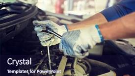  Presentation with mechanic car service repair maintenance - PPT theme consisting of service repair maintenance and people background and a wine colored foreground