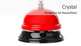  Presentation with service learning - Slides enhanced with service ring bell isolated background and a sky blue colored foreground