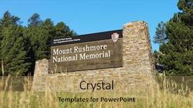  Presentation with mount rushmore - Presentation with service sign for mount rushmore background and a coral colored foreground
