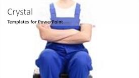  Presentation with black cross - Presentation consisting of service-woman-wearing-blue-helmet background and a white colored foreground