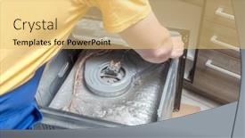  Presentation with access - Slide set enhanced with serviceman-detaching-top-cover background and a yellow colored foreground