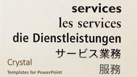  Presentation with language services - Audience pleasing theme consisting of butterflies - woman with catching net backdrop and a sky blue colored foreground