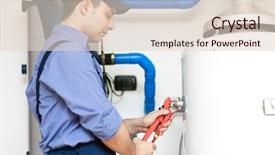  Presentation with heat pipe - Beautiful PPT theme featuring servicing an hot-water heat backdrop and a lemonade colored foreground