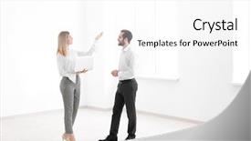  Presentation with real estate - Beautiful theme featuring servicing mortgage - real estate agent showing apartment backdrop and a white colored foreground