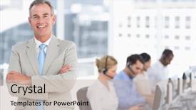  Presentation with portrait happy family smiling - Audience pleasing PPT theme consisting of servicio - portrait of a happy businessman backdrop and a soft green colored foreground