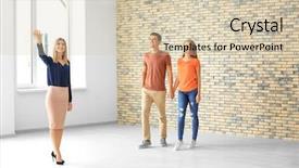  Presentation with real estate growth - Theme consisting of servicio - real estate broker showing young background and a soft green colored foreground