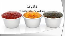  Presentation with burger - Slides enhanced with serving dishes over white background background and a white colored foreground