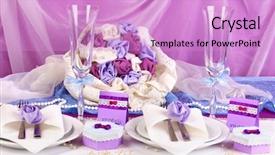  Presentation with purple wedding - Colorful slides enhanced with serving fabulous wedding table backdrop and a lilac colored foreground