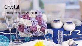  Presentation with purple wedding - Presentation consisting of serving fabulous wedding table background and a light gray colored foreground