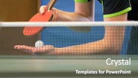  Presentation with table tennis - PPT layouts featuring serving focus at the ball background and a gray colored foreground