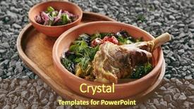  Presentation with fragrant - Amazing PPT theme having serving homemade buglama or shin backdrop and a tawny brown colored foreground