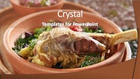  Presentation with fragrant - Slide set consisting of serving homemade buglama or shin background and a red colored foreground