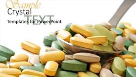  Presentation with vitamin - Beautiful slides featuring serving spoon overflowing with vitamins backdrop and a white colored foreground