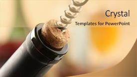  Presentation with cork - Amazing theme having serving wine - cork screw backdrop and a lemonade colored foreground