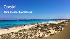  Presentation with summer holiday - Amazing slide deck having ses - beatiful sunny beach day backdrop and a  colored foreground
