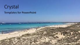  Presentation with summer holiday - Colorful slide deck enhanced with ses - beatiful sunny beach day backdrop and a  colored foreground