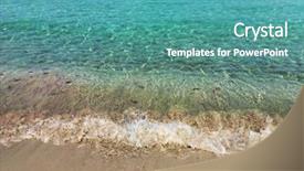  Presentation with summer holiday - Slides consisting of ses - beatiful sunny beach day background and a  colored foreground