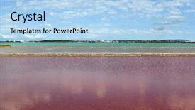  Presentation with horizon - Audience pleasing PPT theme consisting of ses salines formentera colorful saltworks backdrop and a light blue colored foreground