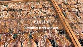  Presentation with fish - Beautiful presentation featuring sesame-dried-fish backdrop and a coral colored foreground