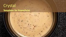  Presentation with sauce - Slide set enhanced with sesame-sauce-on-the-black background and a tawny brown colored foreground