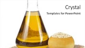  Presentation with oil seeds - Slides enhanced with sesame seeds and glass oil background and a white colored foreground
