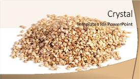  Presentation with seeds - Beautiful PPT layouts featuring sesame seeds isolated on white backdrop and a lemonade colored foreground