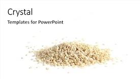  Presentation with seeds - Slide set enhanced with sesame seeds on a white background and a white colored foreground