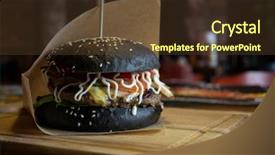  Presentation with black paper - Amazing presentation having sesame street - fresh juicy tasty black burger backdrop and a  colored foreground