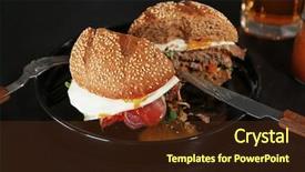  Presentation with table meal plan for osteotphorosis - Slide deck featuring sesame street - plate with cut bacon burger background and a  colored foreground