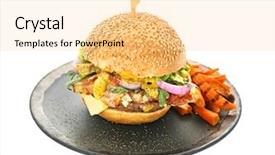  Presentation with plate boundaries - Audience pleasing slide set consisting of sesame street - plate with tasty bacon burger backdrop and a  colored foreground