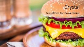  Presentation with confectionery tasty cake pops - Beautiful slides featuring sesame street - tasty and appetizing hamburger cheeseburger backdrop and a coral colored foreground
