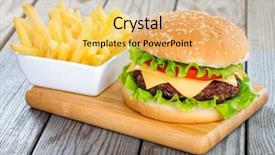  Presentation with confectionery tasty cake pops - Amazing PPT layouts having sesame street - tasty and appetizing hamburger cheeseburger backdrop and a yellow colored foreground