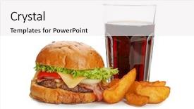  Presentation with texas cattle beef - Cool new PPT theme with sesame street - tasty beef burger and glass backdrop and a  colored foreground