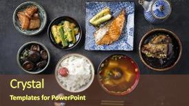  Presentation with traditional vietnamese soup pho - Slides with sesame street - traditional japanese dish with fish background and a tawny brown colored foreground