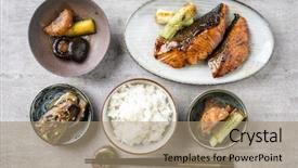  Presentation with traditional musical instruments word - Cool new PPT theme with sesame street - traditional japanese dish with fish backdrop and a coral colored foreground