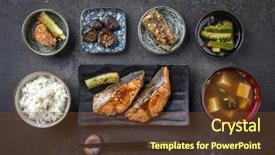  Presentation with japanese - Presentation theme featuring sesame street - traditional japanese dish with fish background and a  colored foreground