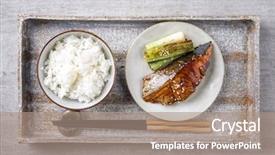  Presentation with rice experimental - Beautiful slide deck featuring sesame street - traditional japanese fish teriyaki backdrop and a coral colored foreground