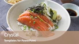  Presentation with japanese - Slide set having sesame street - traditional japanese hokkaidon - thinly background and a  colored foreground