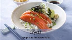  Presentation with japanese - Slide set consisting of sesame street - traditional japanese hokkaidon thinly sliced background and a seafoam green colored foreground