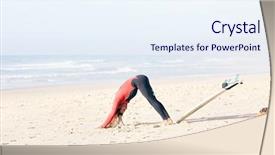  Presentation with physical exercises - Slide set consisting of session - physical mental and spiritual background and a sky blue colored foreground