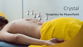  Presentation with physical therapy - PPT theme enhanced with session-in-the-physical-therapy background and a light gray colored foreground