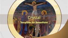  Presentation with crucifixion - Slide deck consisting of sesvete-croatia-september-22-2020 background and a tawny brown colored foreground