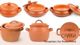  Presentation with ceramic - Audience pleasing slide deck consisting of set-ceramic-pots-from-different backdrop and a coral colored foreground