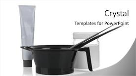  Presentation with professional - Beautiful PPT layouts featuring set chemical equipment - professional hairdresser kit isolated backdrop and a white colored foreground